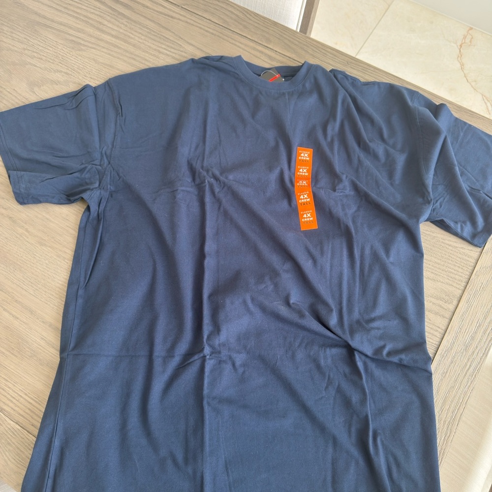 Luxury Sport Luxe-T T Shirt Mens 4X Navy Short Sleeve Crew Neck